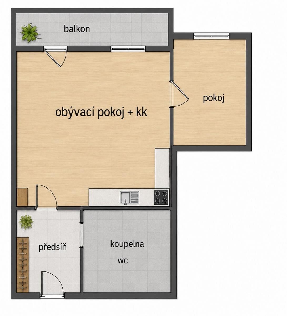 2+kk, Sokolovská, Rychnov nad Kněžnou, 41 m² - 2