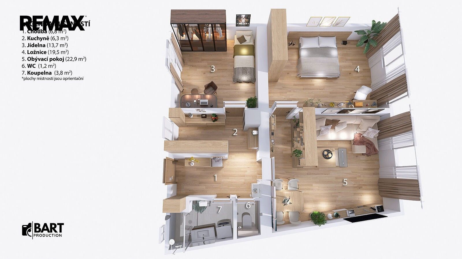 3+1, Franzova, Brno - Maloměřice, 74 m² - 2