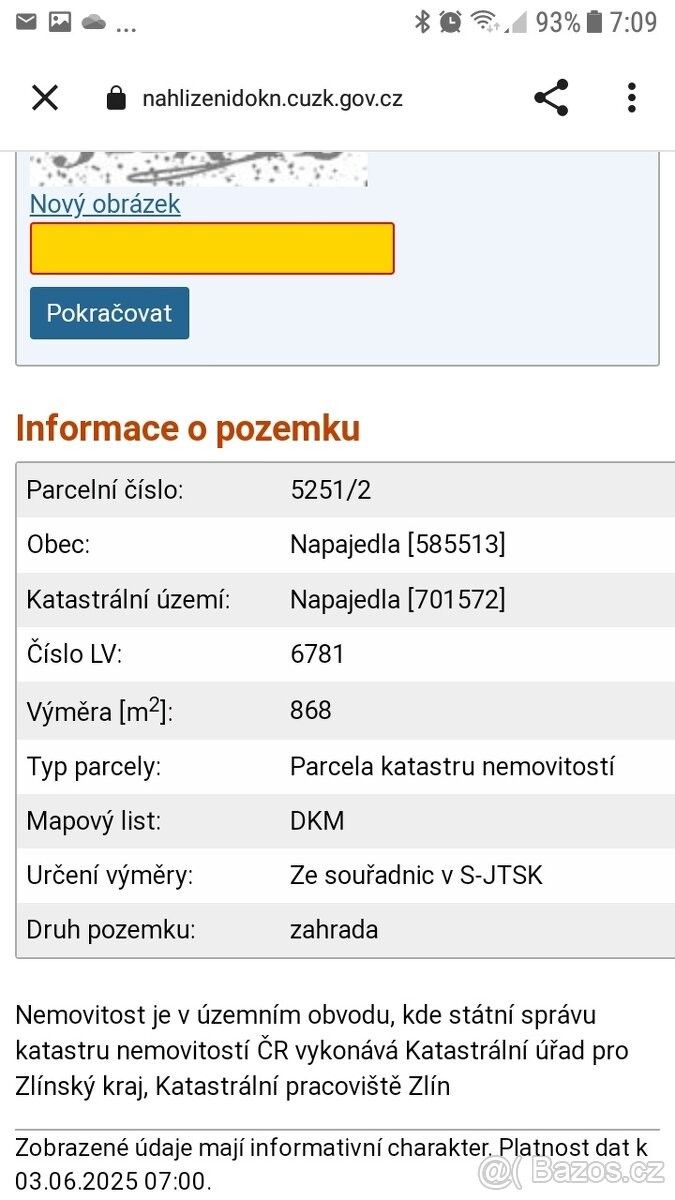 Zahrady, Komárov, 763 61