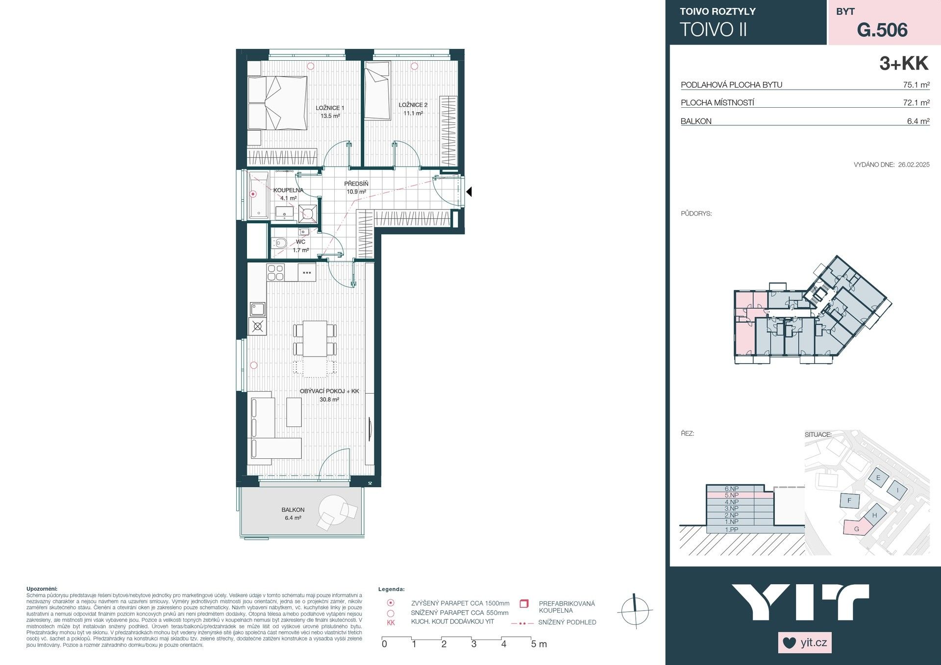 Prodej byt 3+kk - Komárkova, Praha, 72 m²