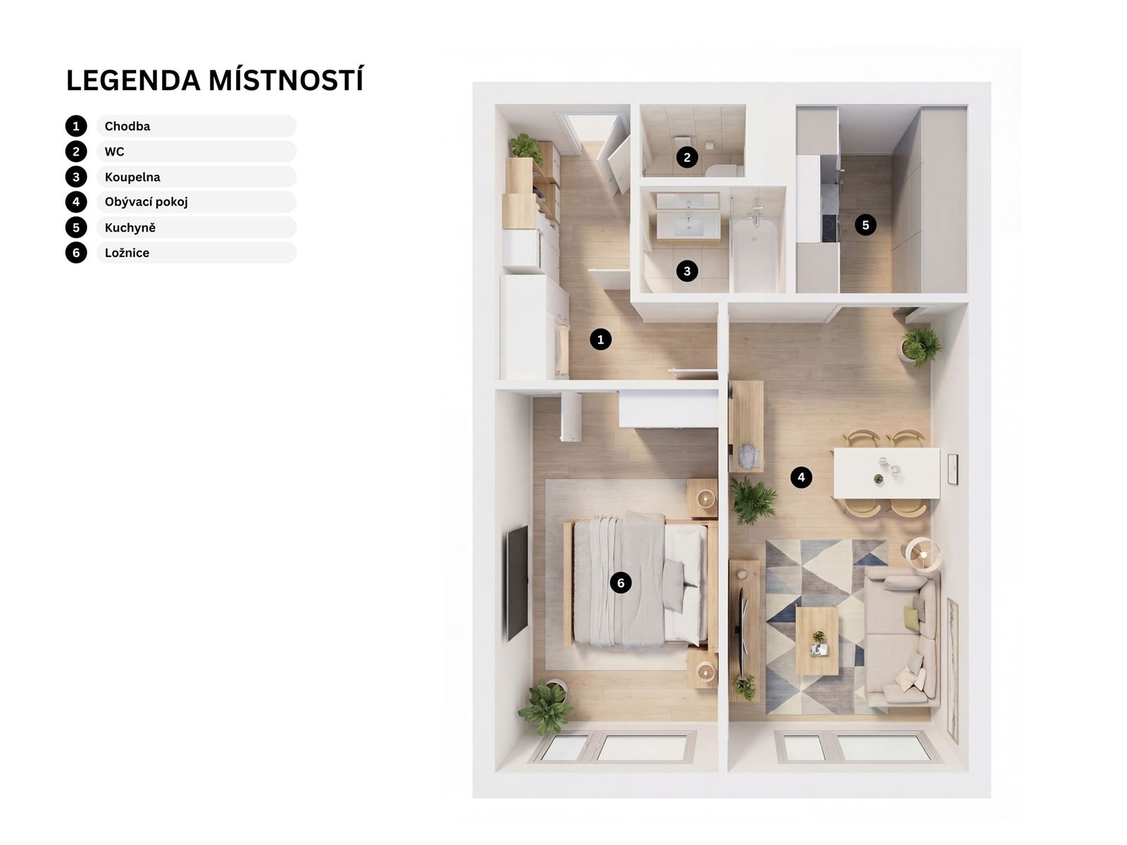 Byt 2+kk · 46 m² · V jezírkách 1544, Praha Chodov - 3