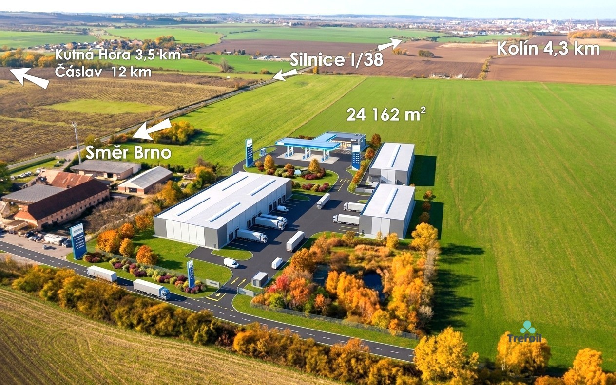 Komerční pozemky, Libenice, 24 162 m² - 1