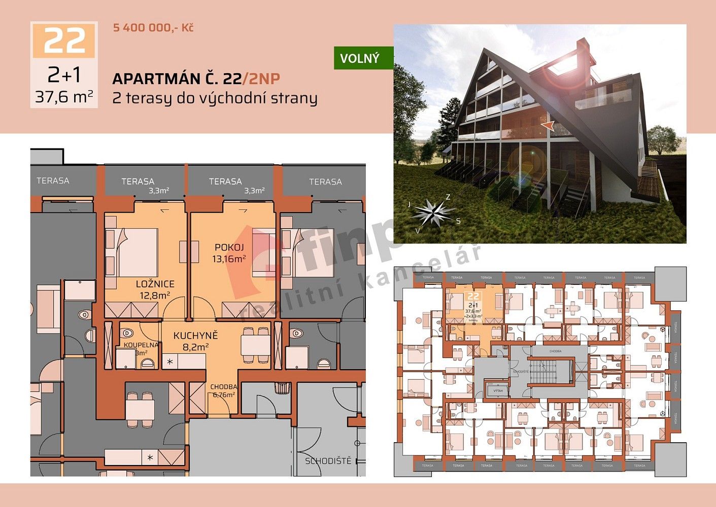 2+1, Benecko - Štěpanická Lhota, okres Semily, Liberecký kraj, 38 m² - 2