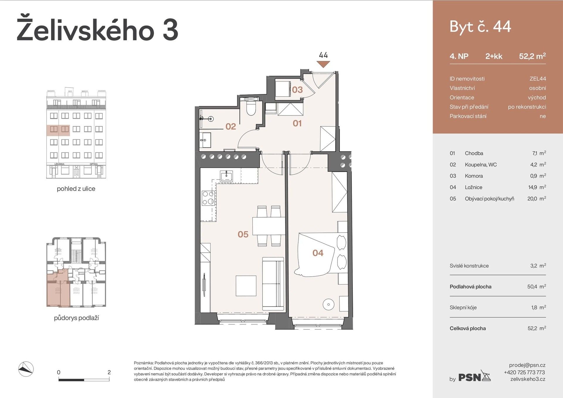 2+kk, Jana Želivského, Praha Žižkov, 47 m² - 2