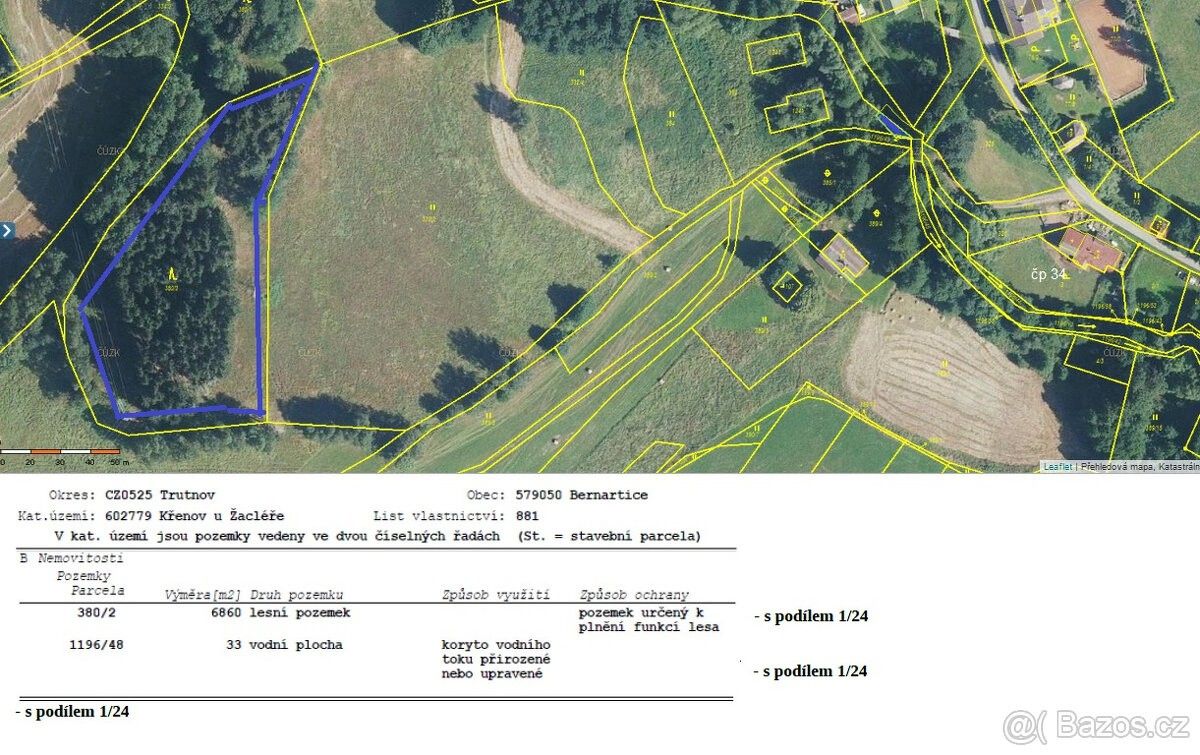 Pozemky pro bydlení, Bernartice, 541 01