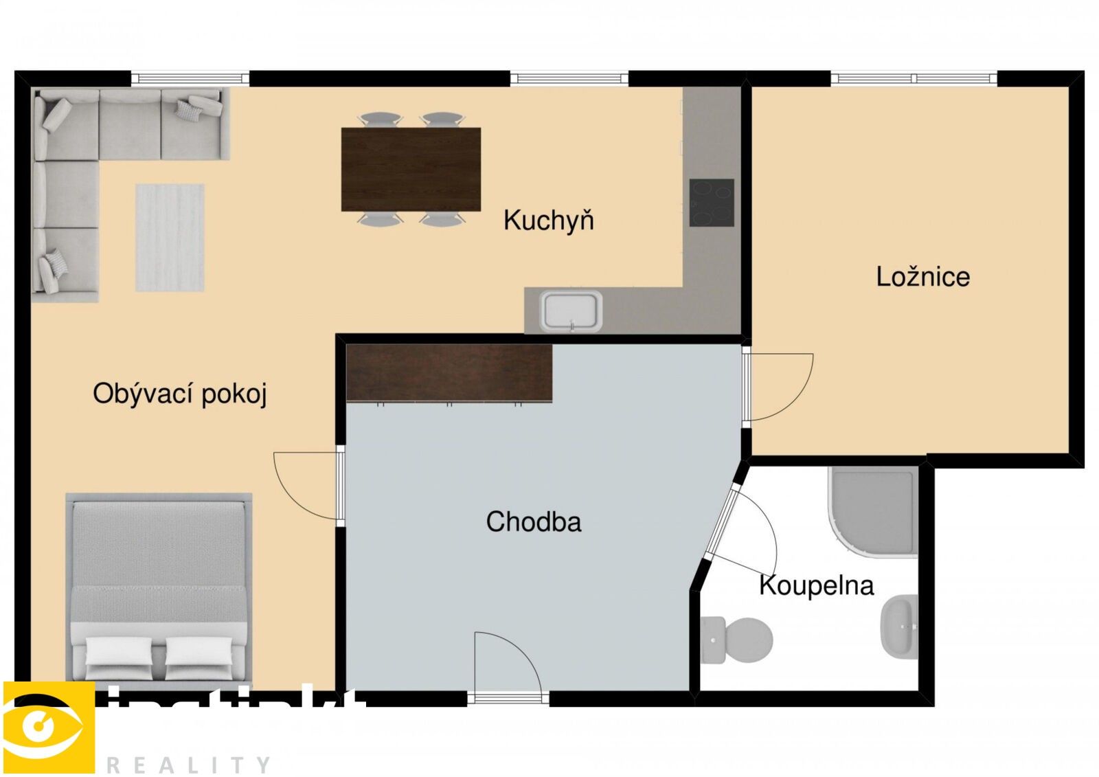 2+kk, Táborská, Plzeň Východní Předměstí, 50 m² - 2