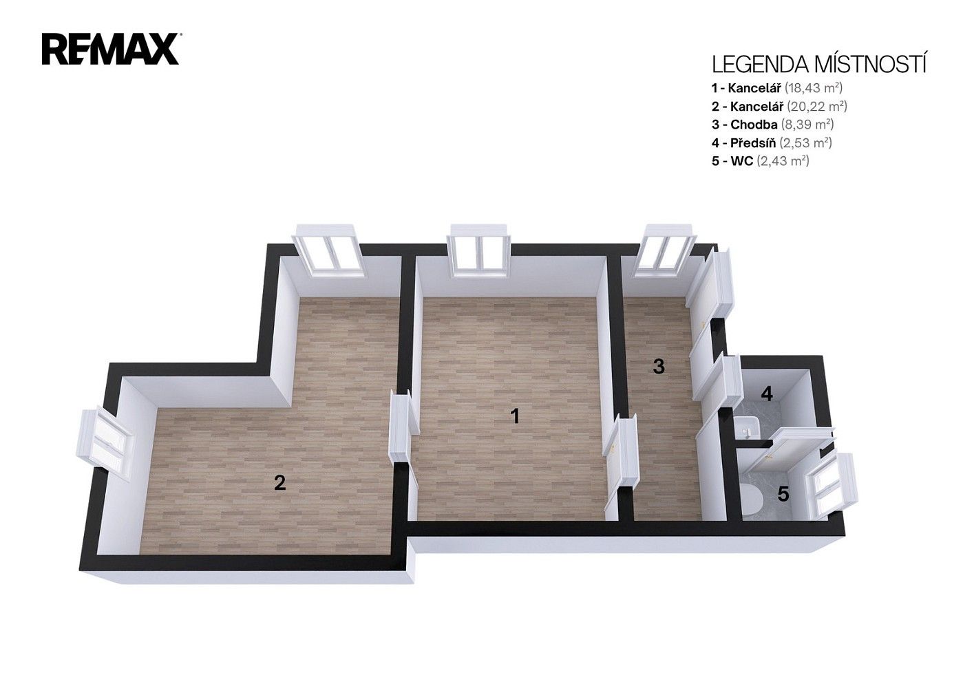Kancelář · 53 m² · Ostrava - Moravská Ostrava, okres Ostrava-město, Moravskoslezský kraj - 3