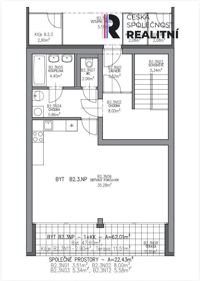Byt 1+kk · 59 m² · Březnice - 3