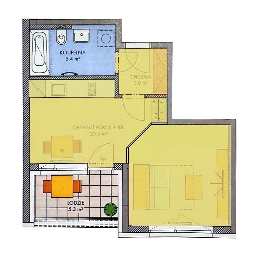 Byt 2+kk · 40 m² · Gollové, Praha - Hlubočepy - 4