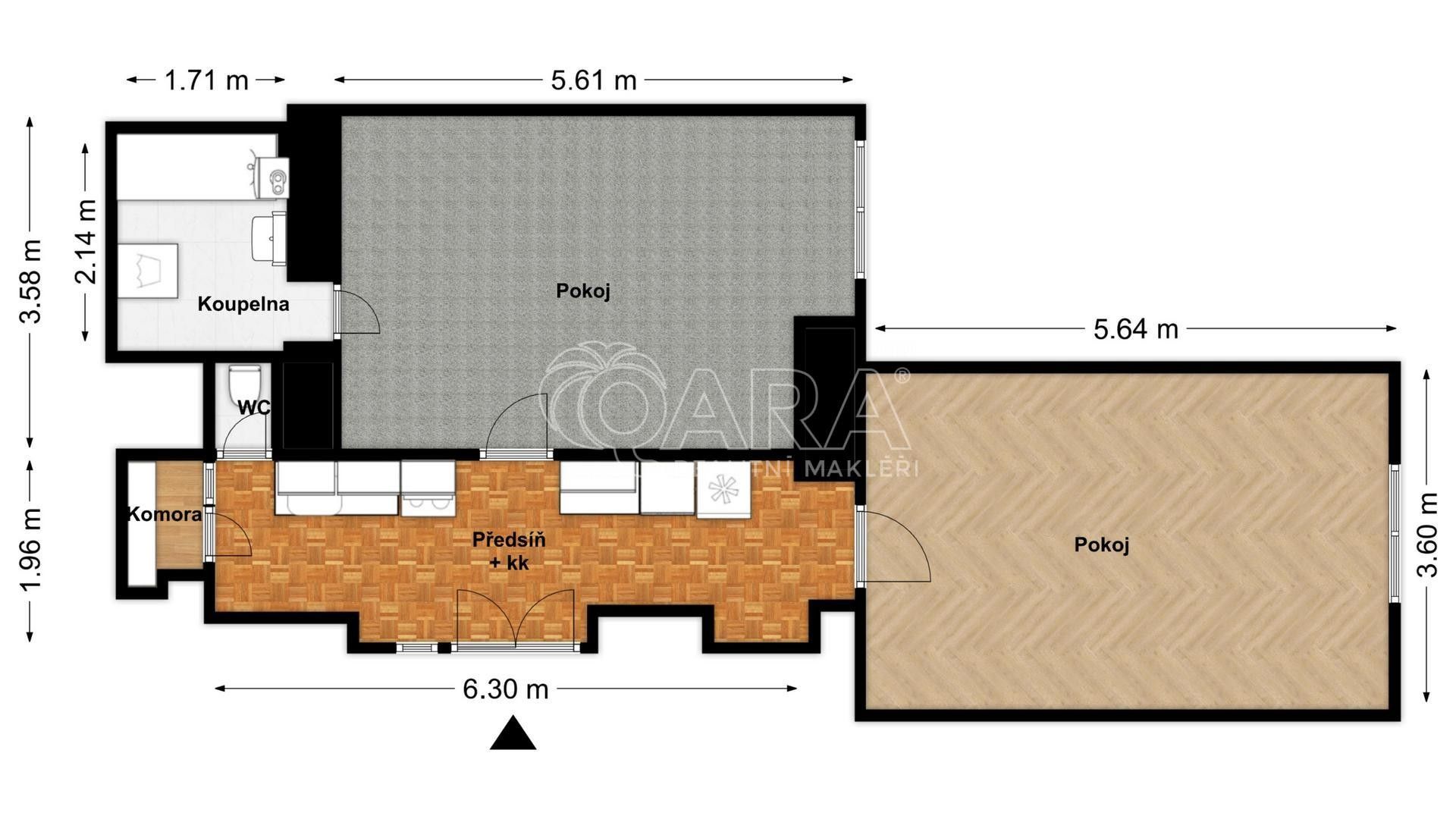 Pronájem byt 2+1 - Boleslavská, Praha Vinohrady, 57 m² - 5