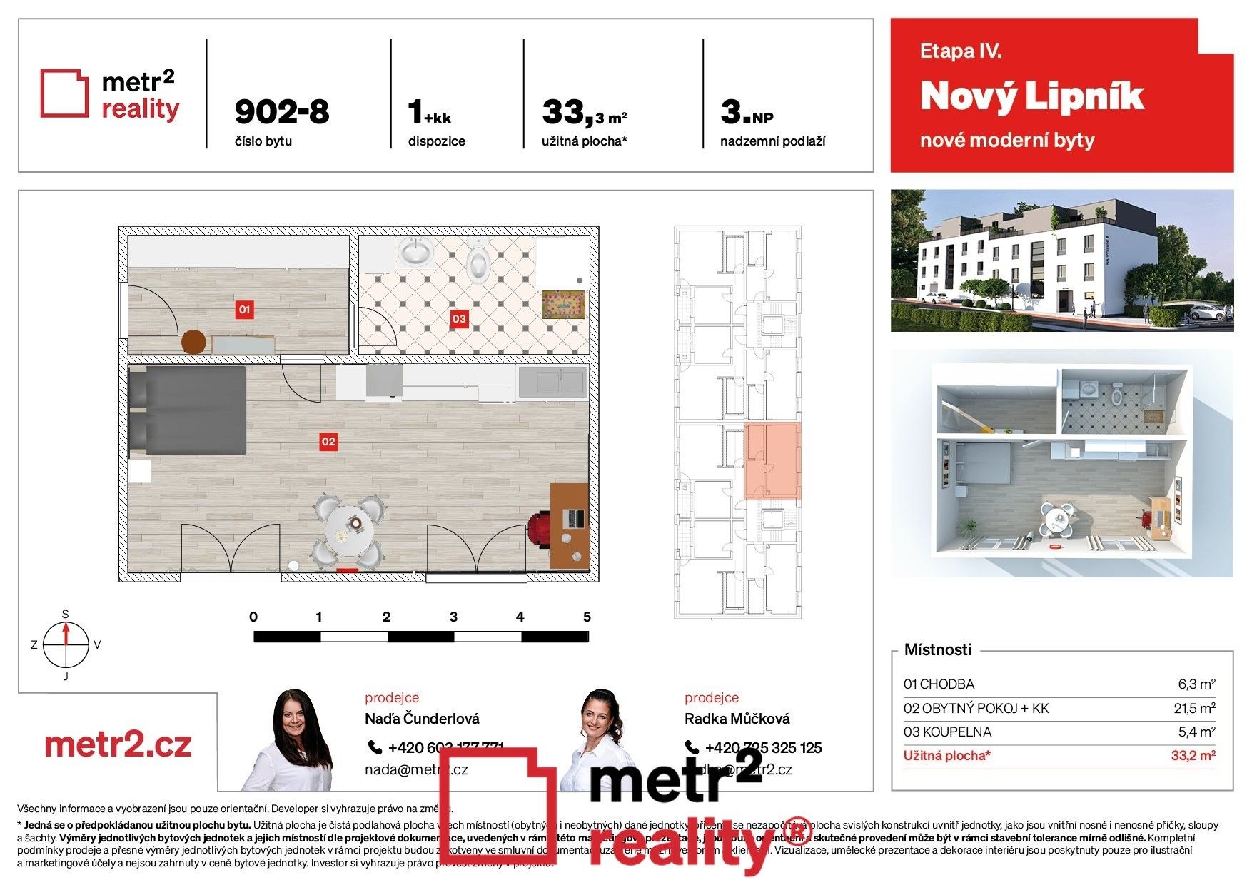 Prodej byt 1+kk - Na Výsluní, Lipník nad Bečvou, 33 m²