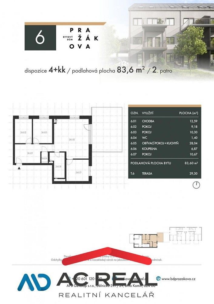 Byt 4+kk · 84 m² · Pražákova, Brno - Horní Heršpice - 3