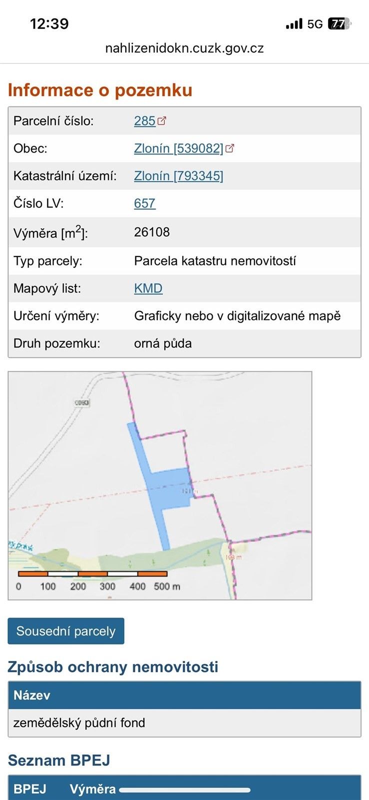 Prodej zemědělský pozemek - Zlonín