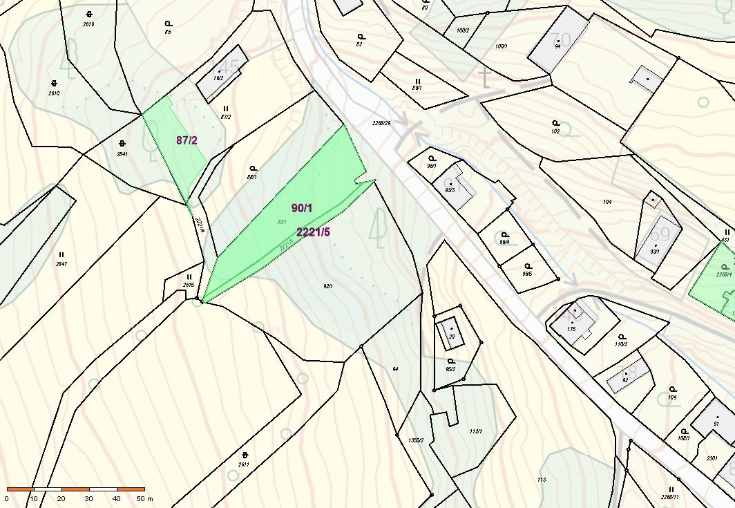 Pozemky pro bydlení, Budišov nad Budišovkou, 1 220 m²