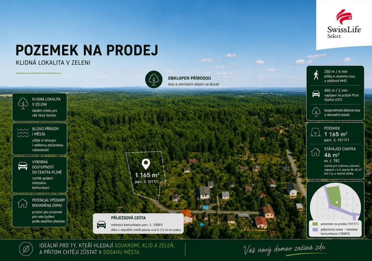 Pozemky pro bydlení, Výsluní , Plzeň, 46 m² - 1