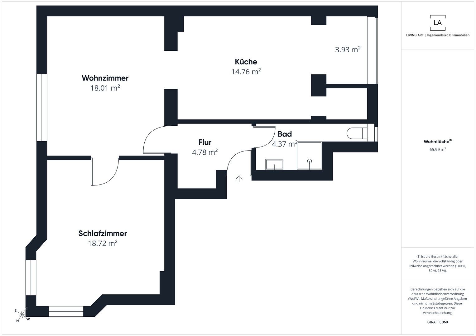 2+kk, Richrather Straße 32, , Severní Porýní-Vestfálsko, 69 m² - 2