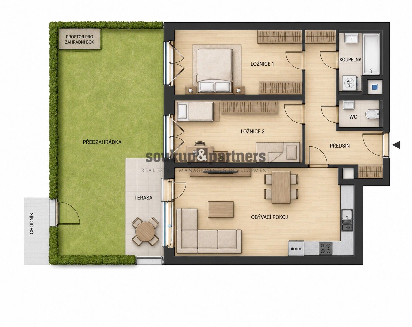 3+kk, U Mrazíren , Kladno, 74 m² - 2