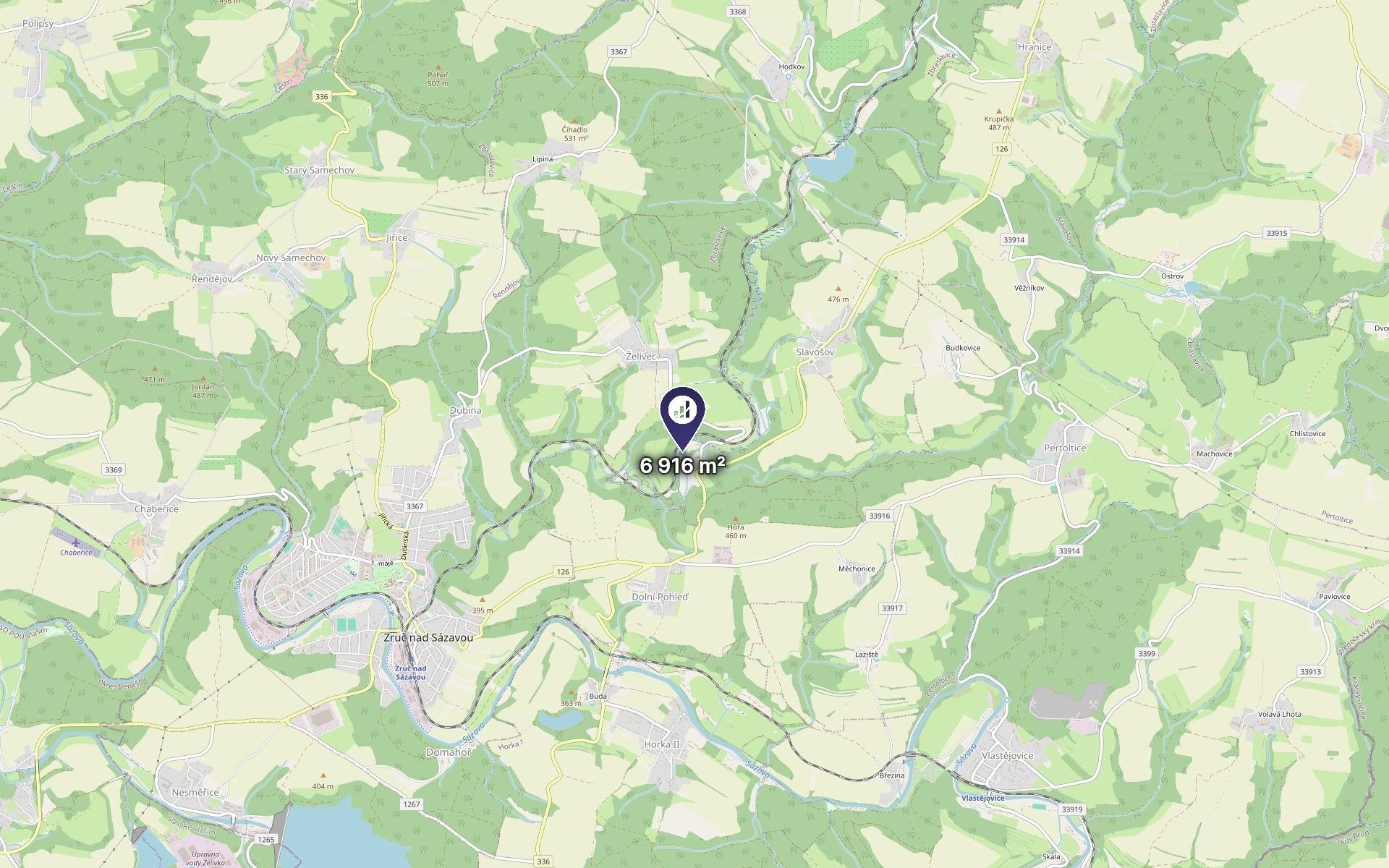 Louka · 6 916 m² · Slavošov - 3