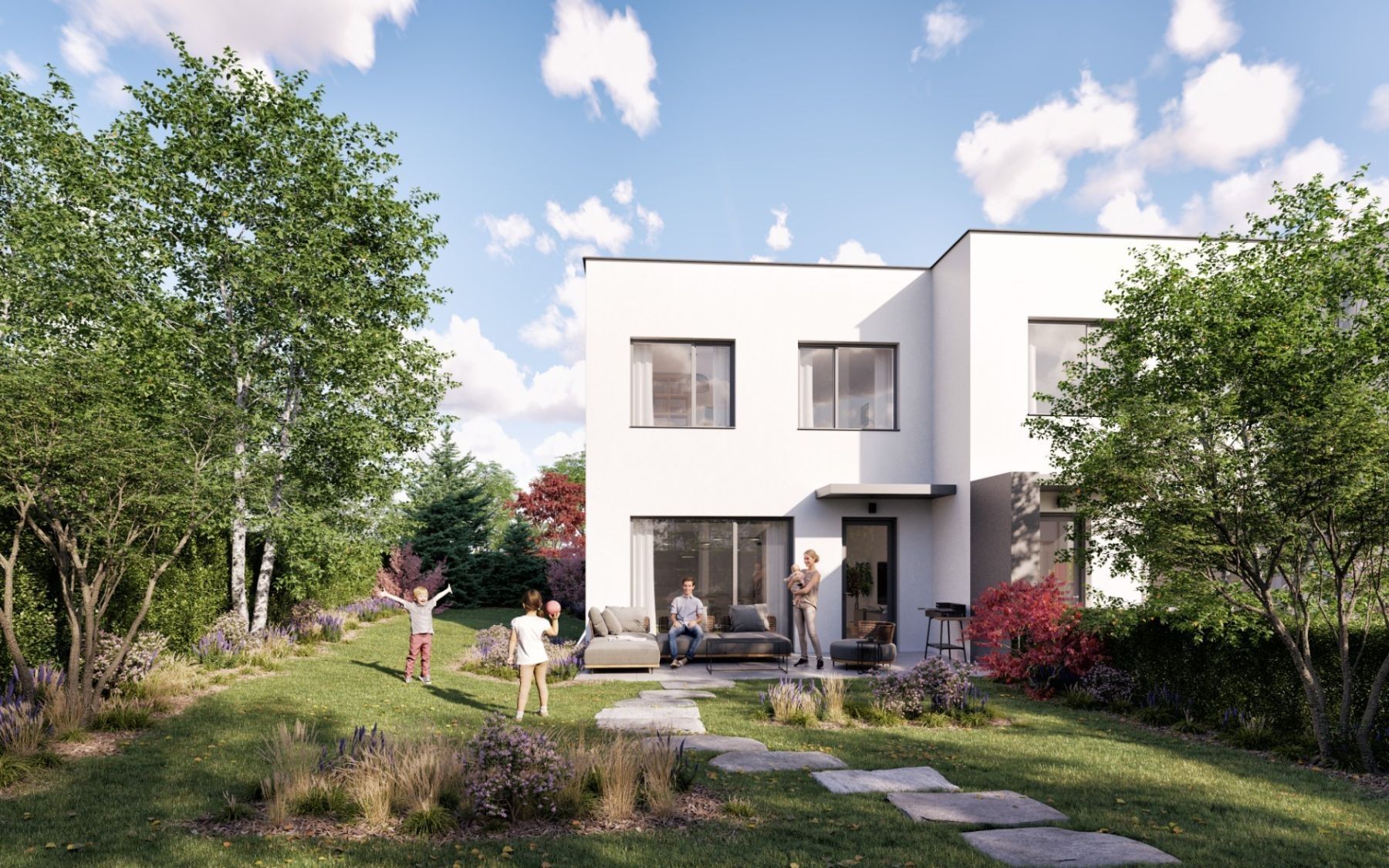 Rodinné domy, Ke Stáčišti, Kněževes - Kněževes u Prahy, Středočeský kraj, 105 m² - 2