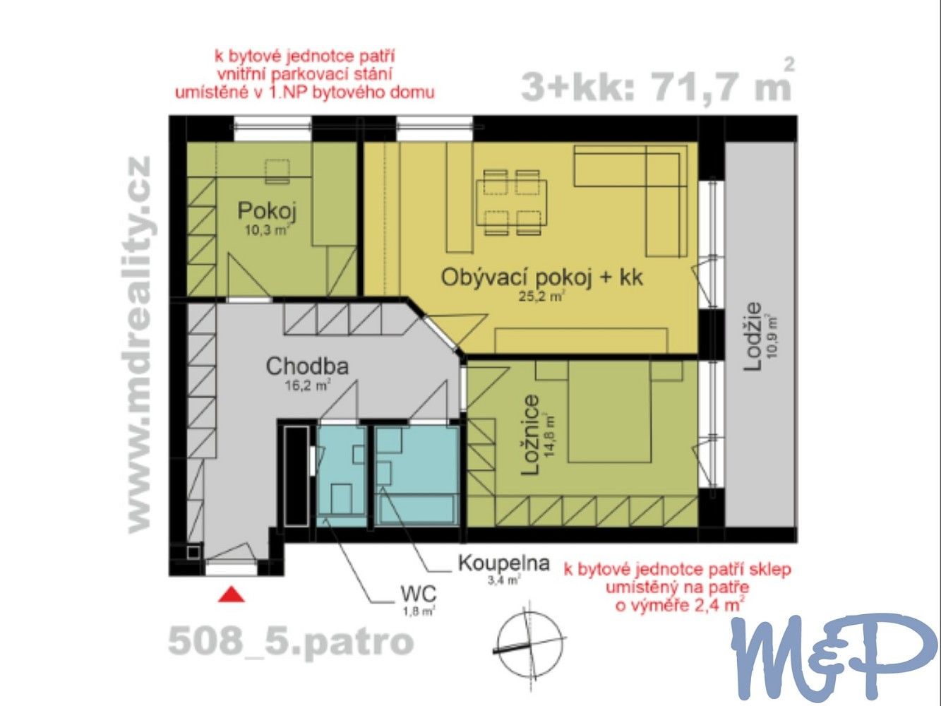 Pronájem byt 3+kk - Družstevní, Třebíč - Horka-Domky, 72 m² - 2