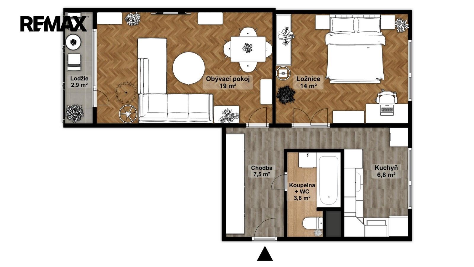 Byt 2+1 · 52 m² · Jaroslava Průchy 2892, Most - 3