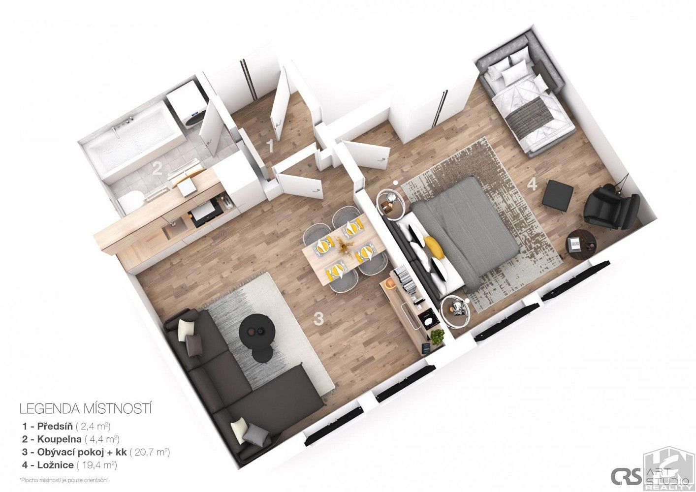 Prodej byt 2+kk - Vítkovice, okres Semily, 50 m² - 5