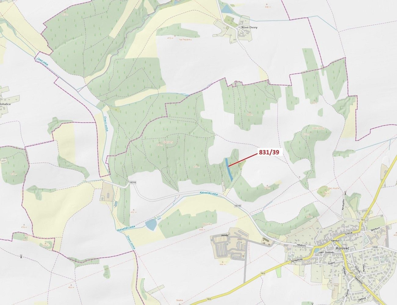 Les, 3 368 m²