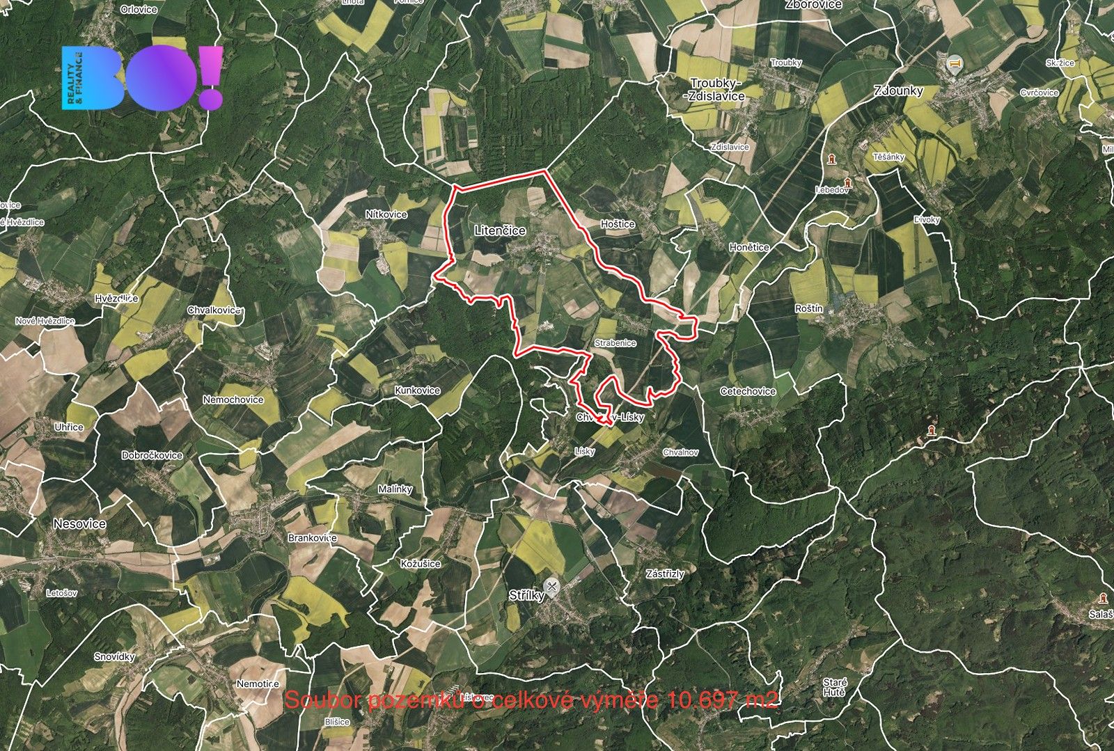 Prodej zemědělský pozemek - Litenčice, 10 m²