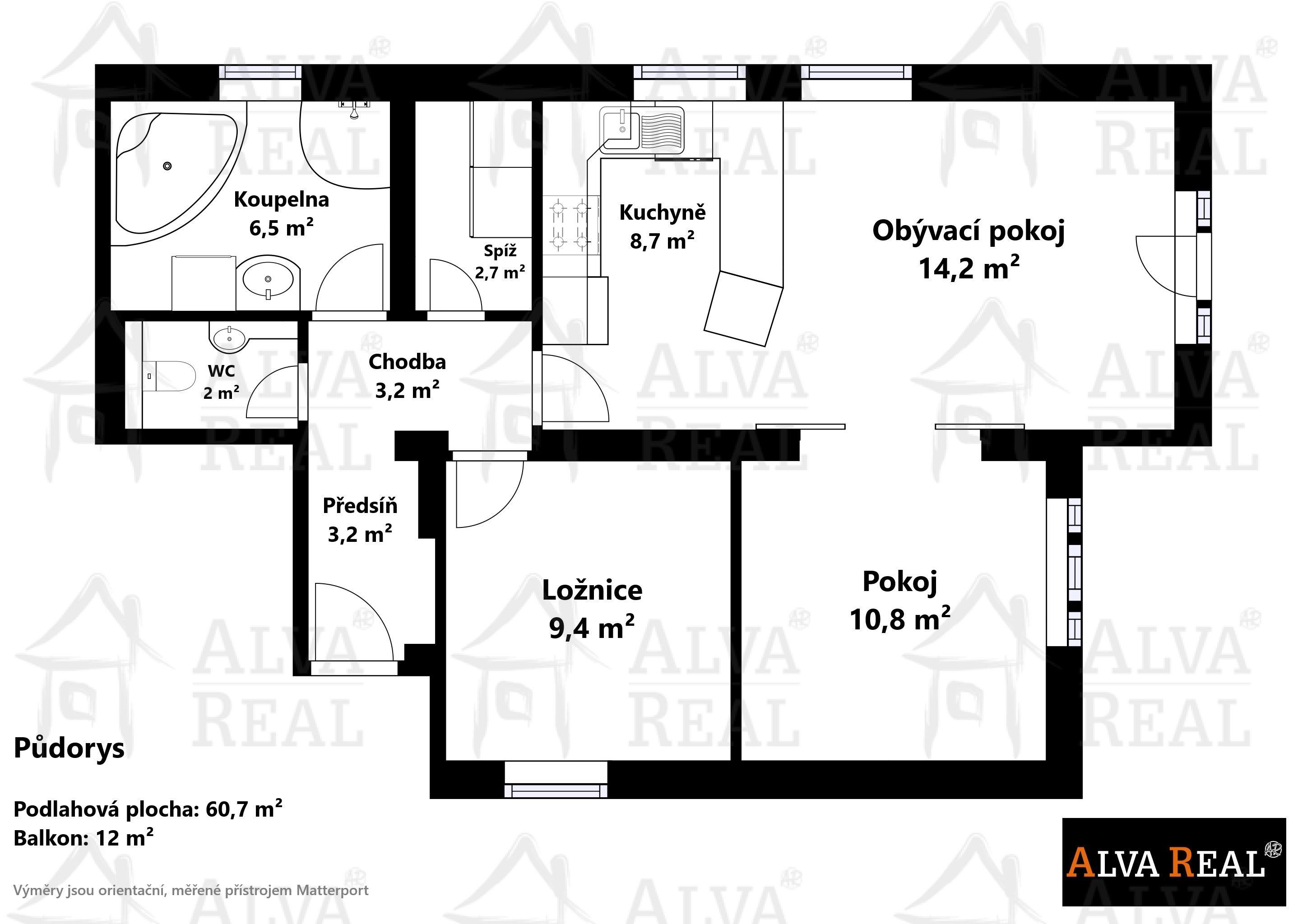 Pronájem byt 3+kk - Černozemní, Brno, 60 m² - 2