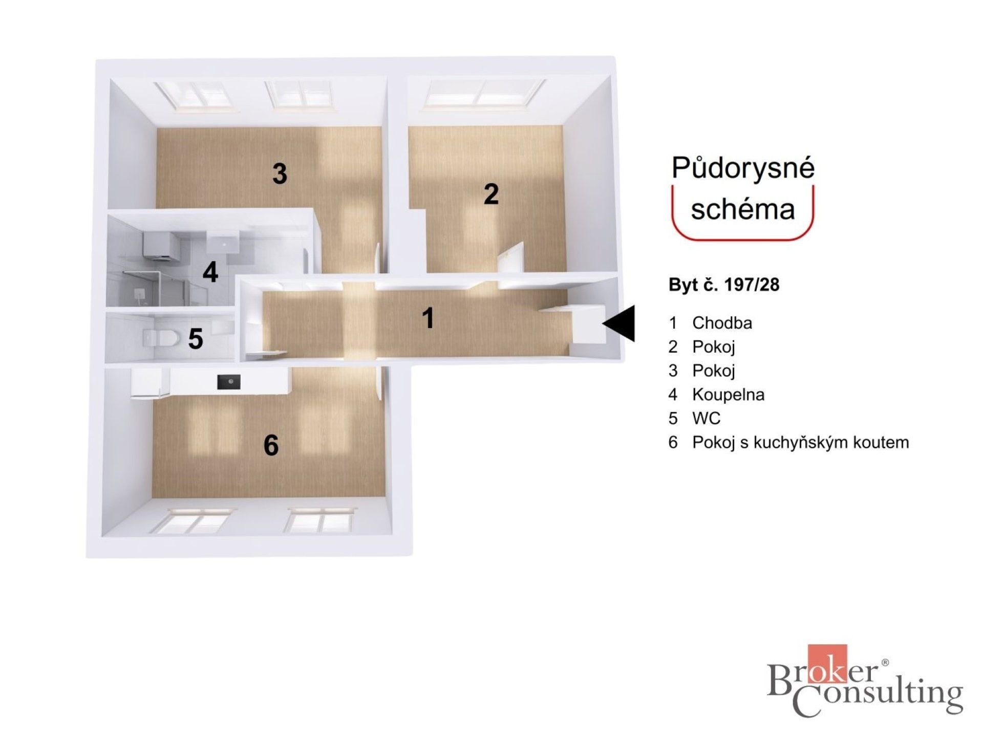 3+kk, Kokonínská, Jablonec nad Nisou, 86 m² - 2