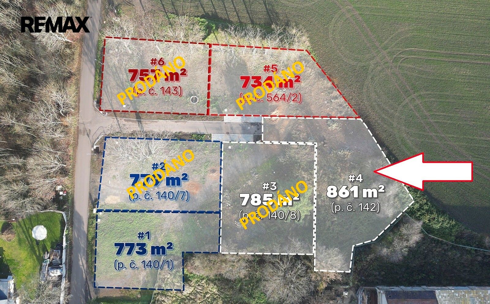 Pozemky pro bydlení, Lišnice, 861 m² - 1