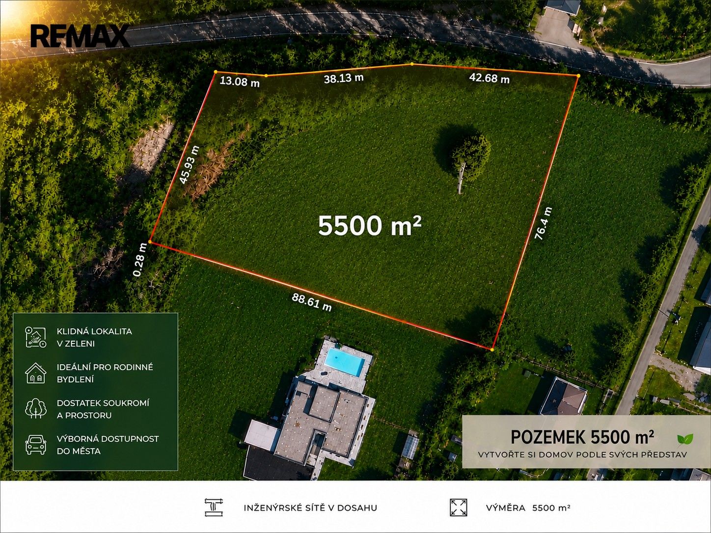Pozemky pro bydlení, Horní Domaslavice, 5 500 m² - 1