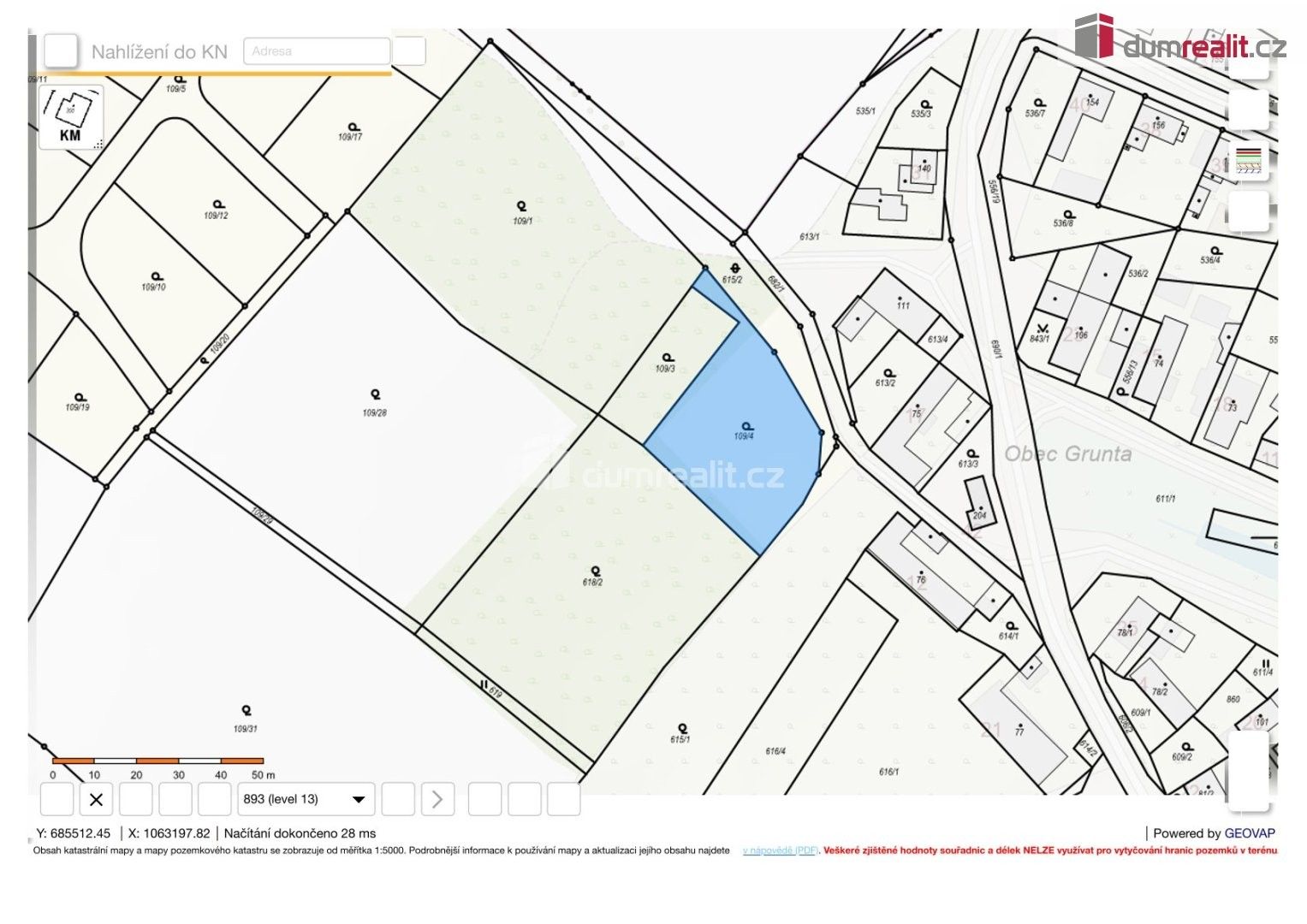 Pozemky pro bydlení, Grunta, 4 930 m² - 1