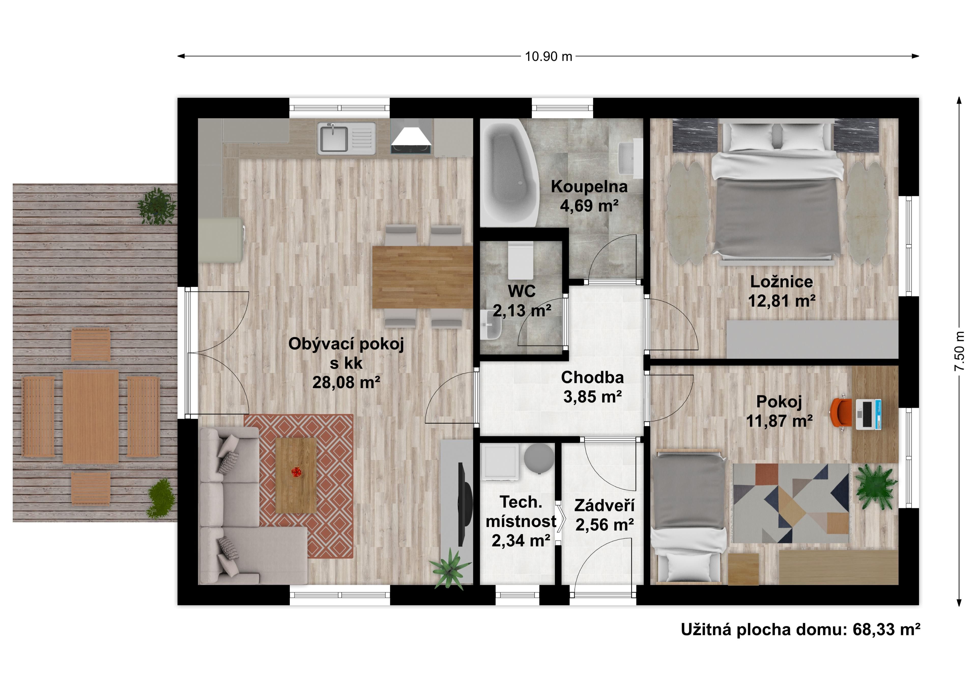 Prodej rodinný dům - Na Sekyře 152, Rakovník, 82 m²