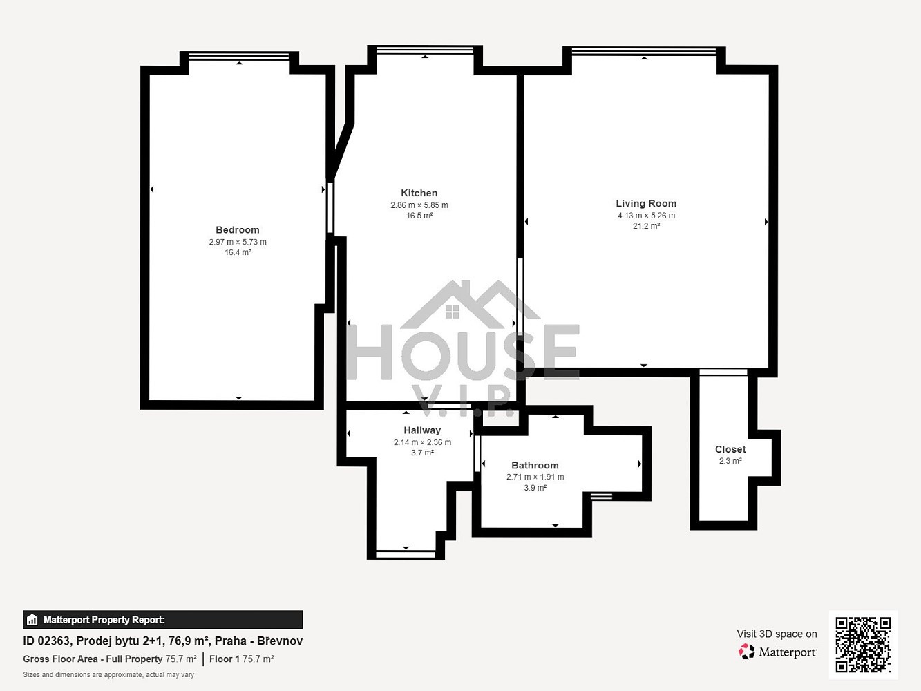 Prodej byt 2+1 - Mládeže, Praha 6 - Břevnov, 77 m² - 5