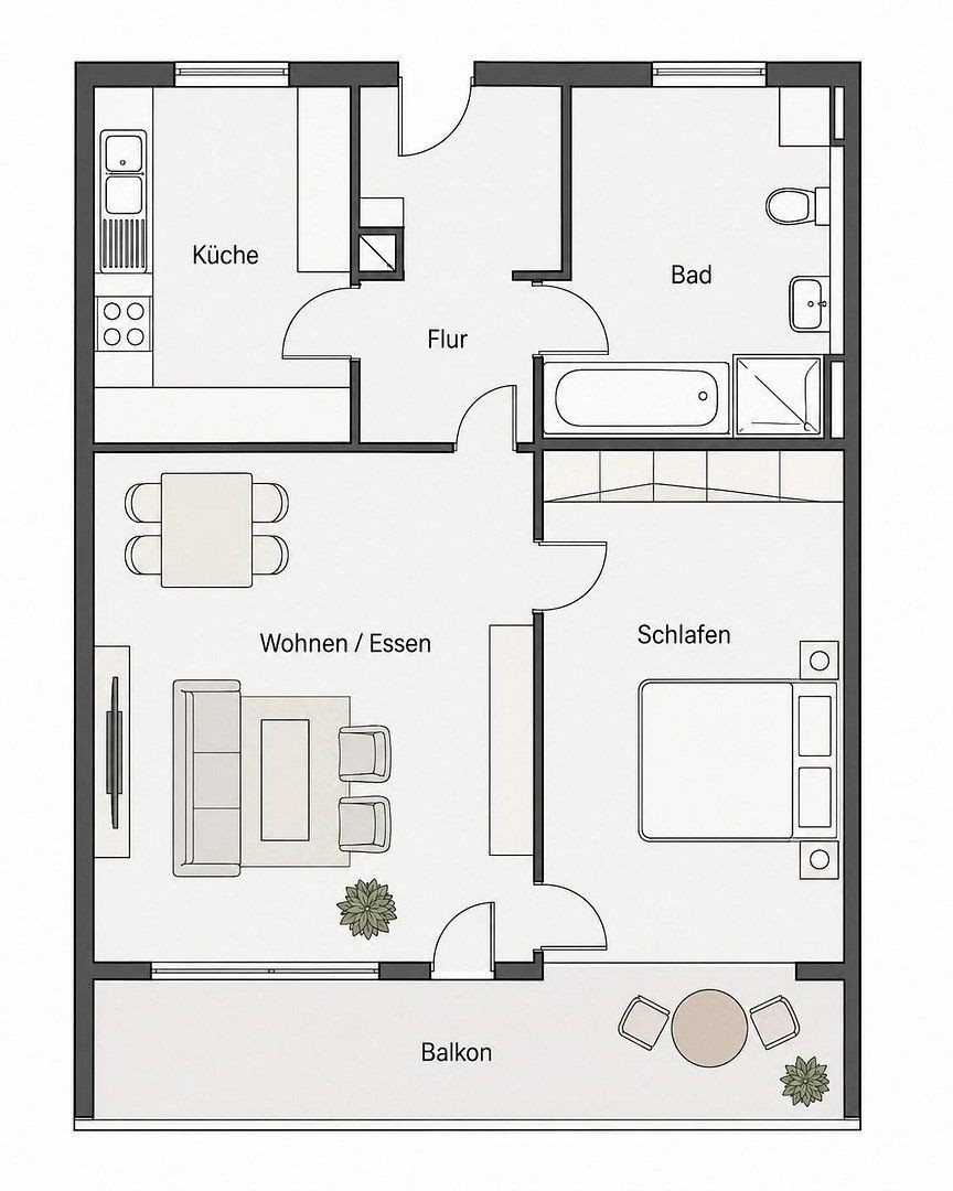 2+1, Wiesbaden Wiesbaden Hessen 65199, 63 m² - 1