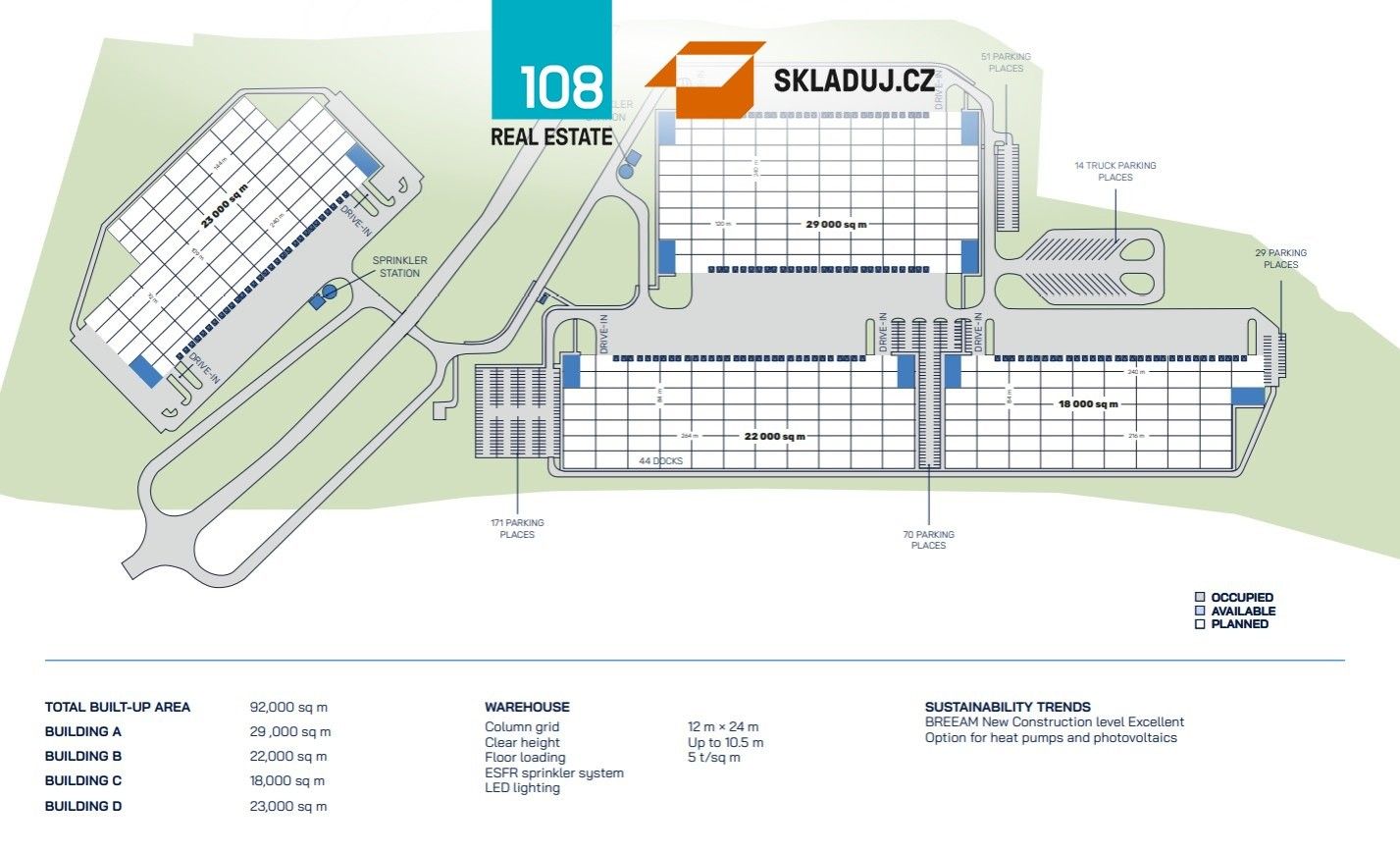 Sklady, Kujavská 182, Hladké Životice, 10 000 m² - 2