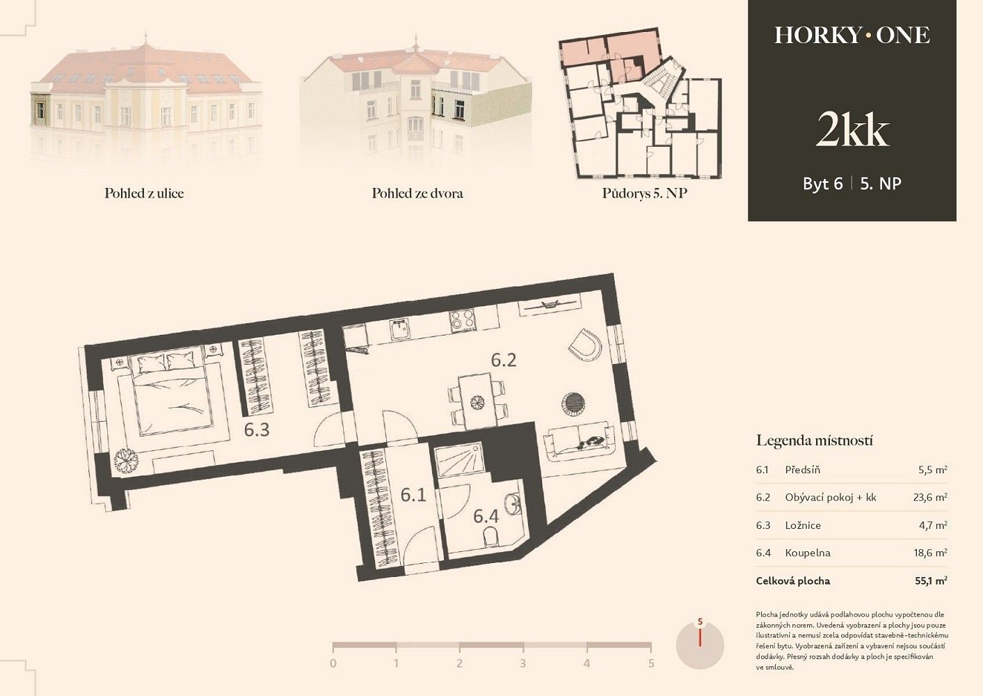 Byt 2+kk · 55 m² · Praha - Nusle, okres Praha 4, Hlavní město Praha - 4
