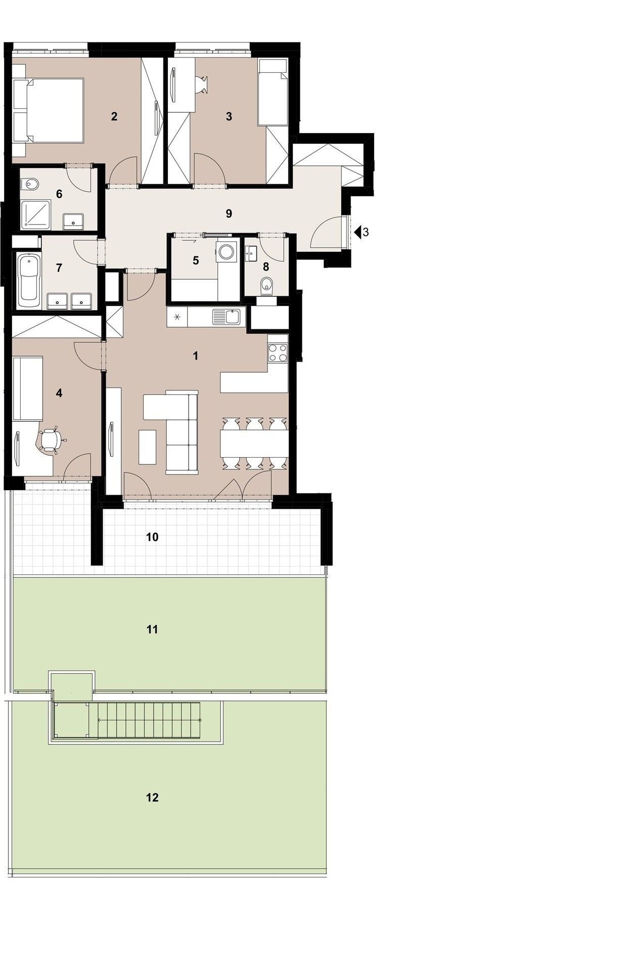 4+kk, Sochorcova,Háje,Praha, 99 m² - 2