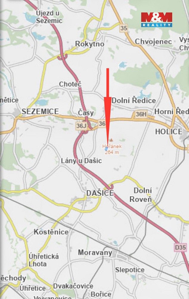 Zemědělské pozemky, Dolní Roveň - Komárov, okres Pardubice - 2