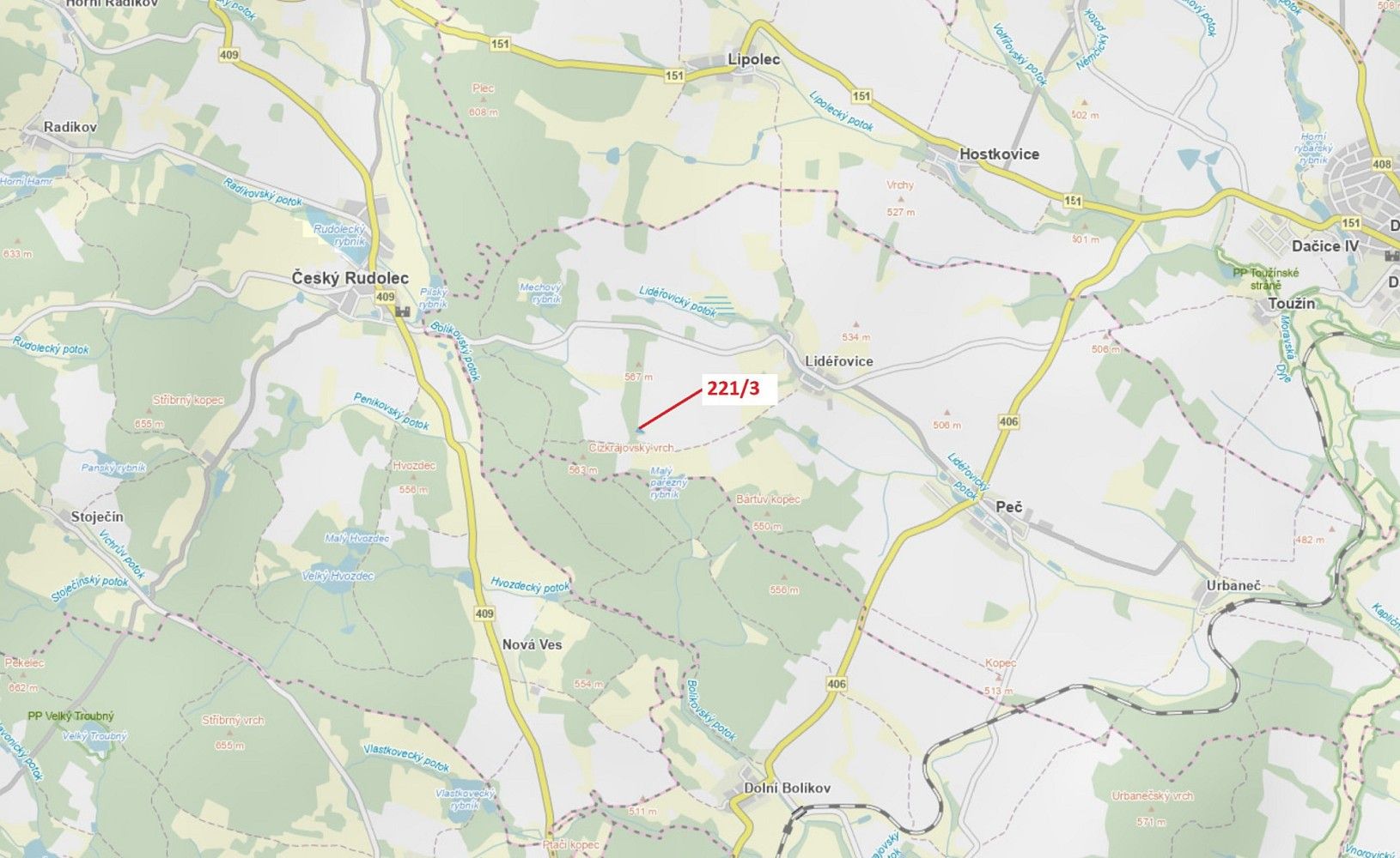 Les, 1 109 m²