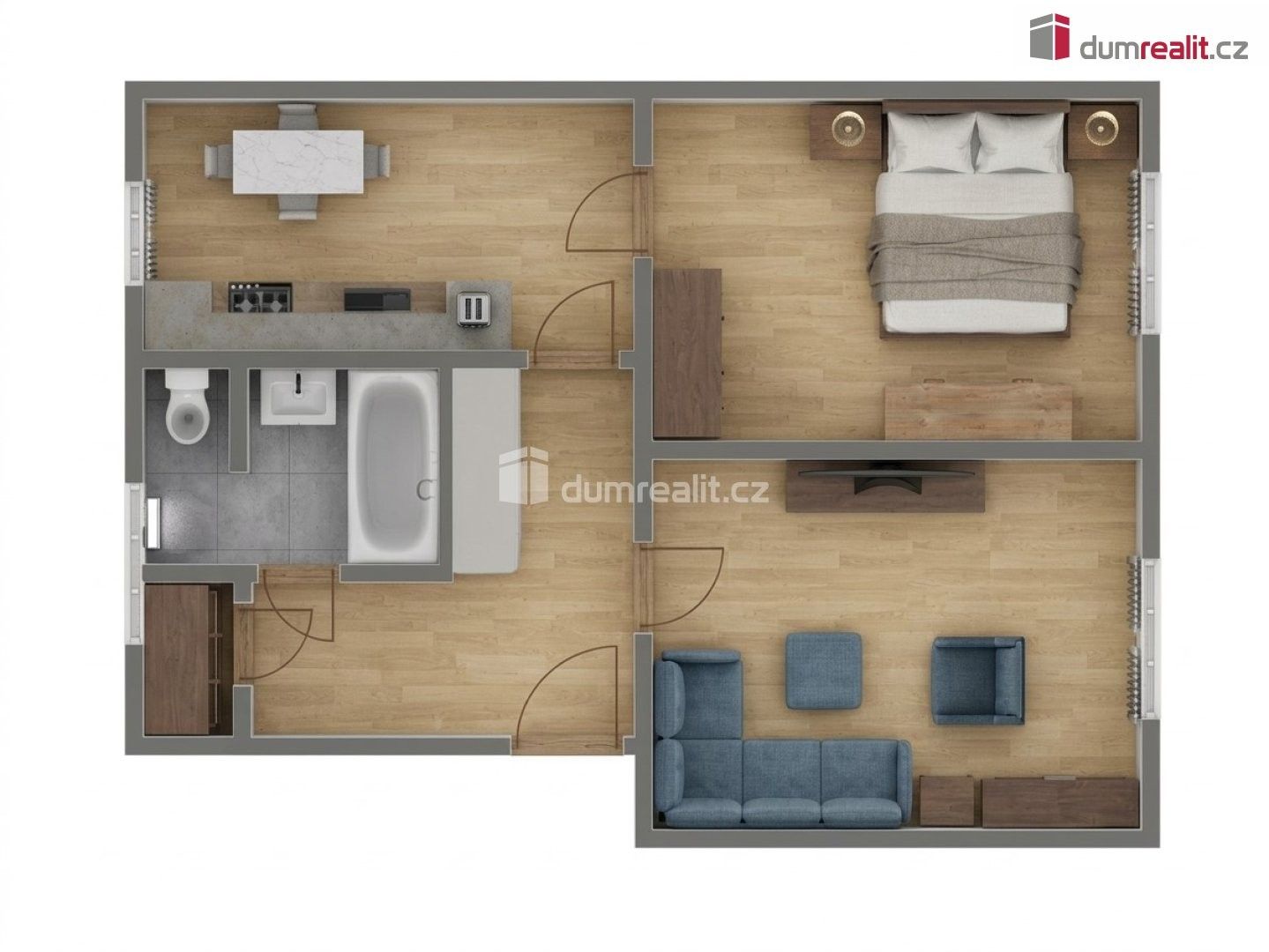 2+1, Jiřího Wolkera, Rožnov pod Radhoštěm, 56 m² - 1