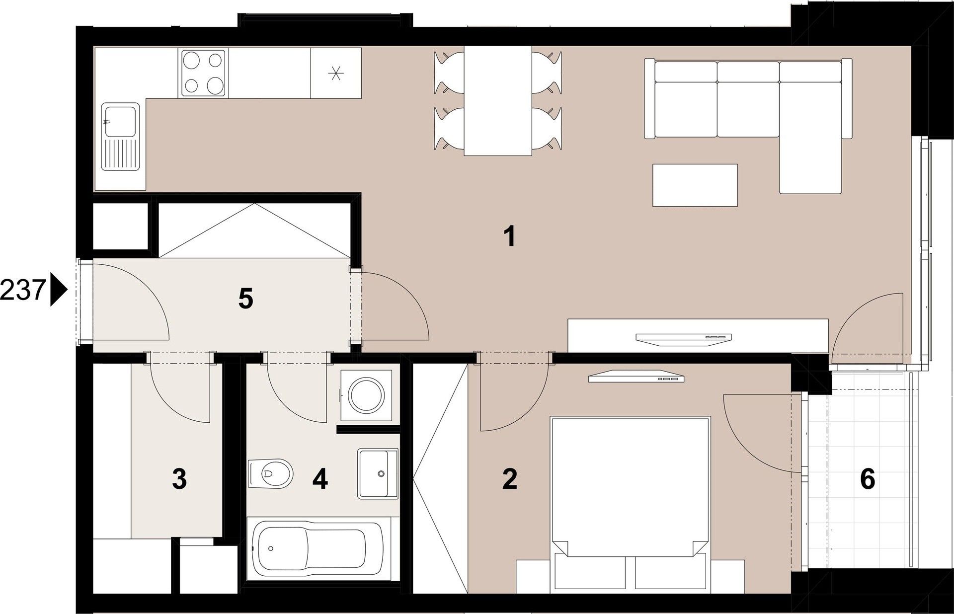 Prodej byt 2+kk - Jana Želivského, Praha, 54 m²