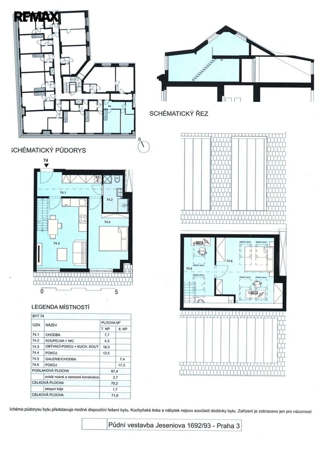 Byt 3+kk · 72 m² · Jeseniova 1692, Praha Žižkov - 3