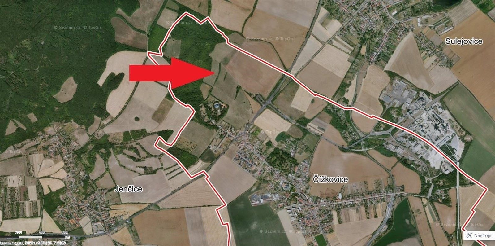 Zemědělské pozemky, Jiráskova, Čížkovice