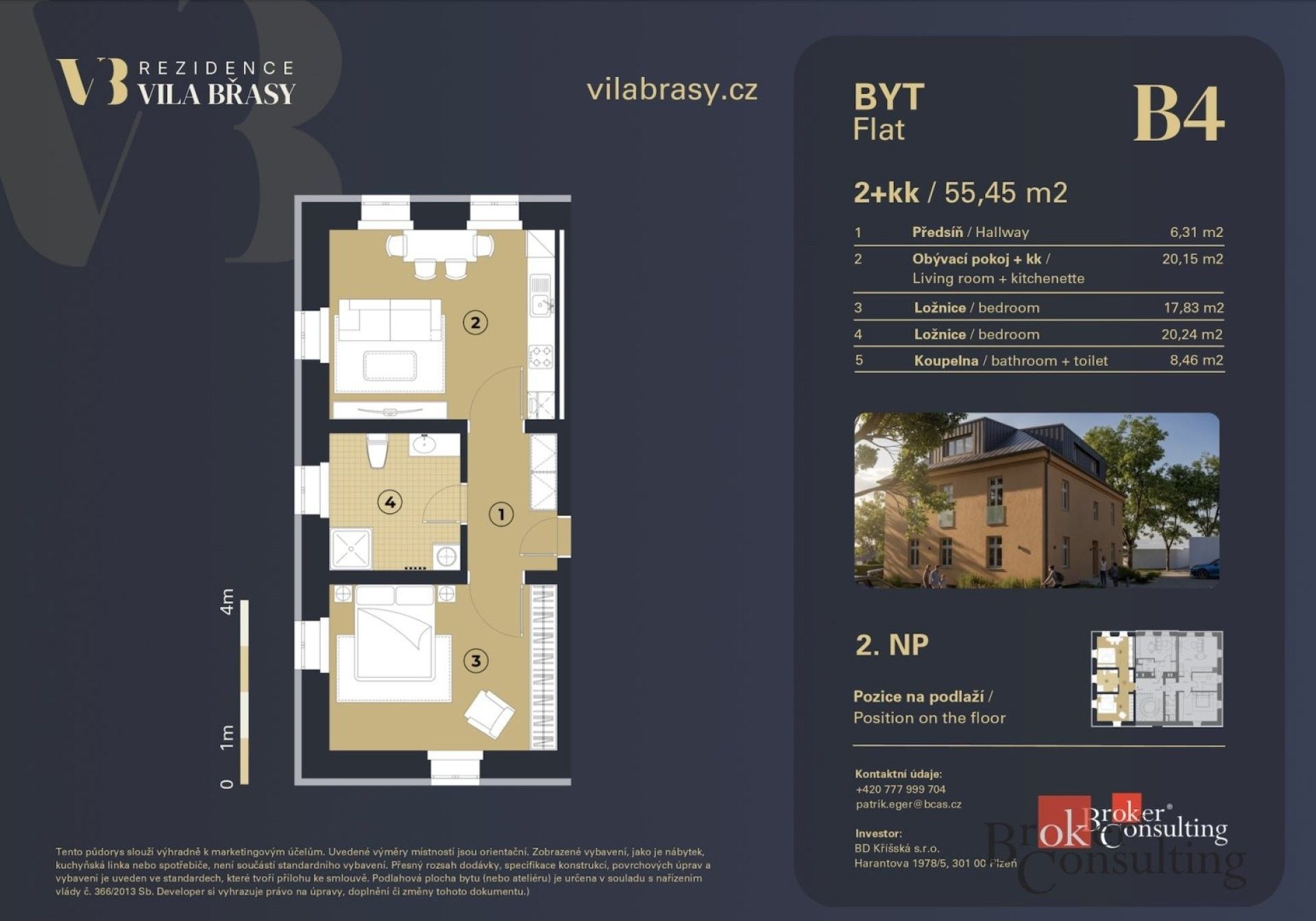 2+kk, Břasy, 57 m² - 2