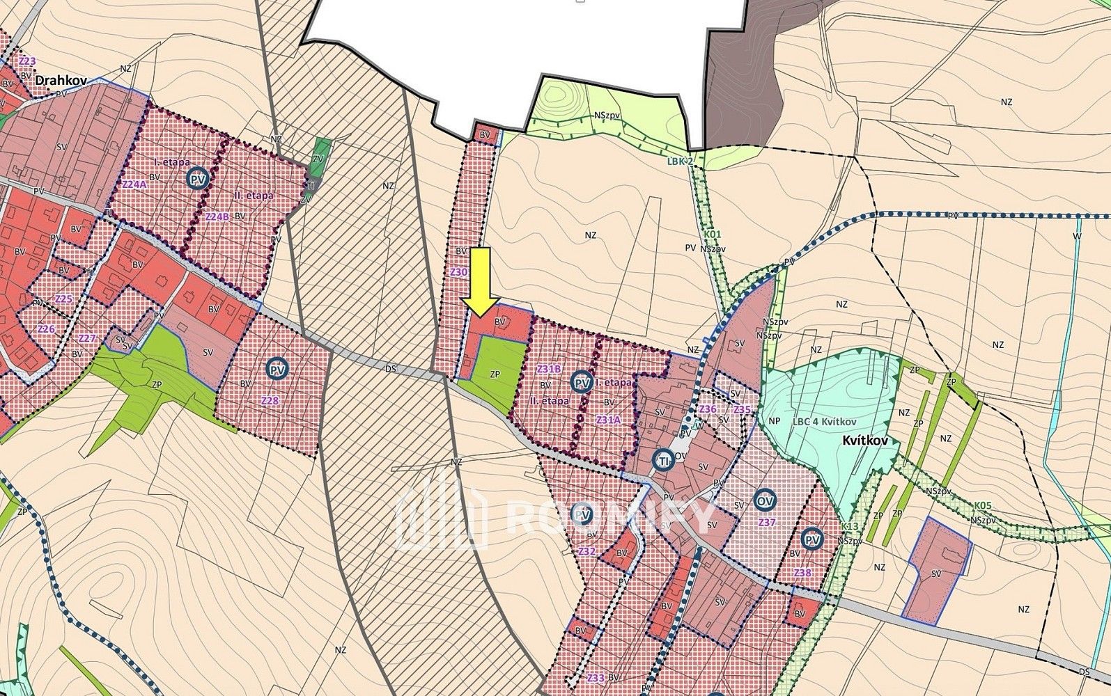 Pozemky pro bydlení, Modlany - Kvítkov, okres Teplice, Ústecký kraj - 2