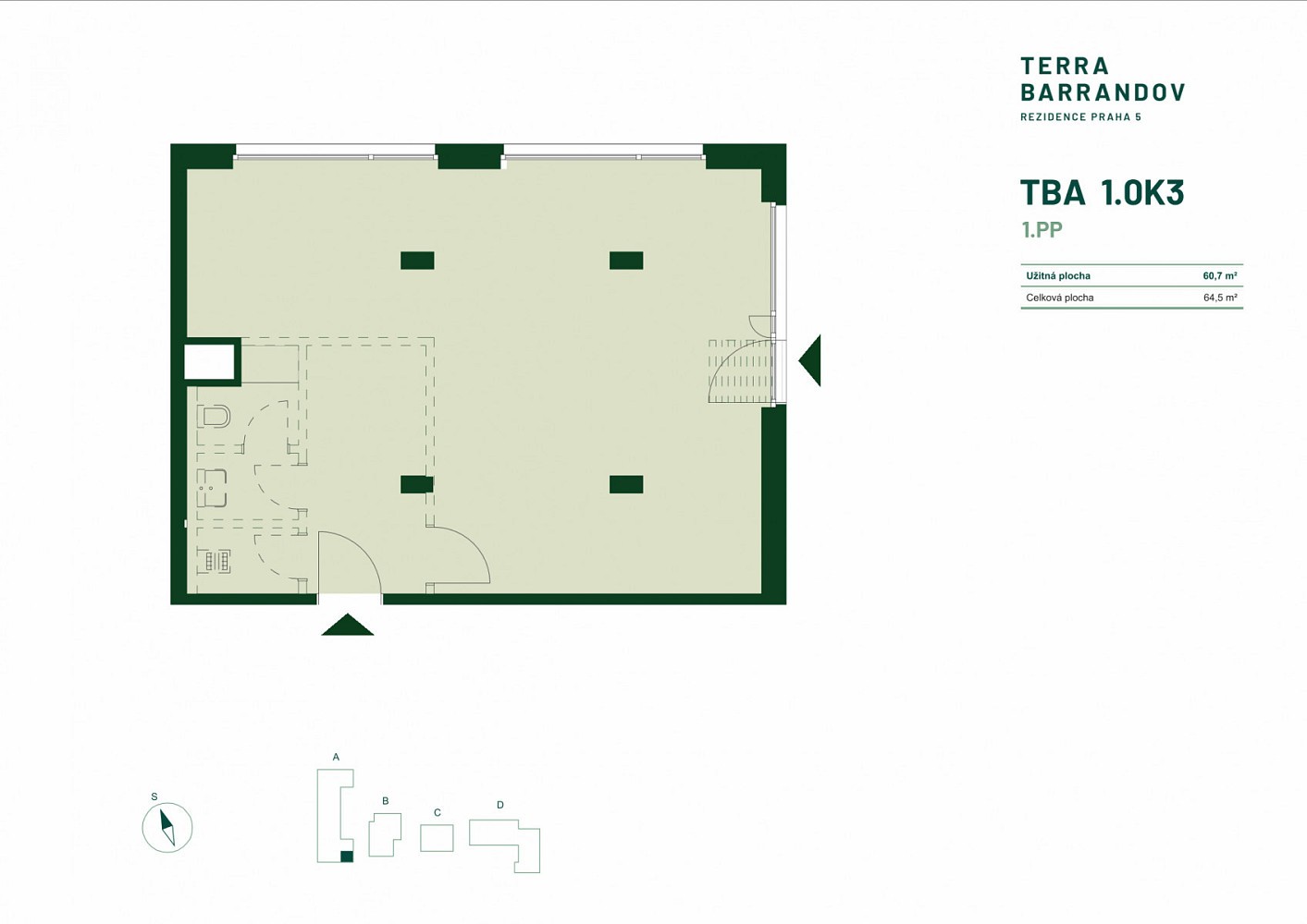 Prodej obchodní prostory - Silurská, Praha 5 - Hlubočepy, 65 m² - 2