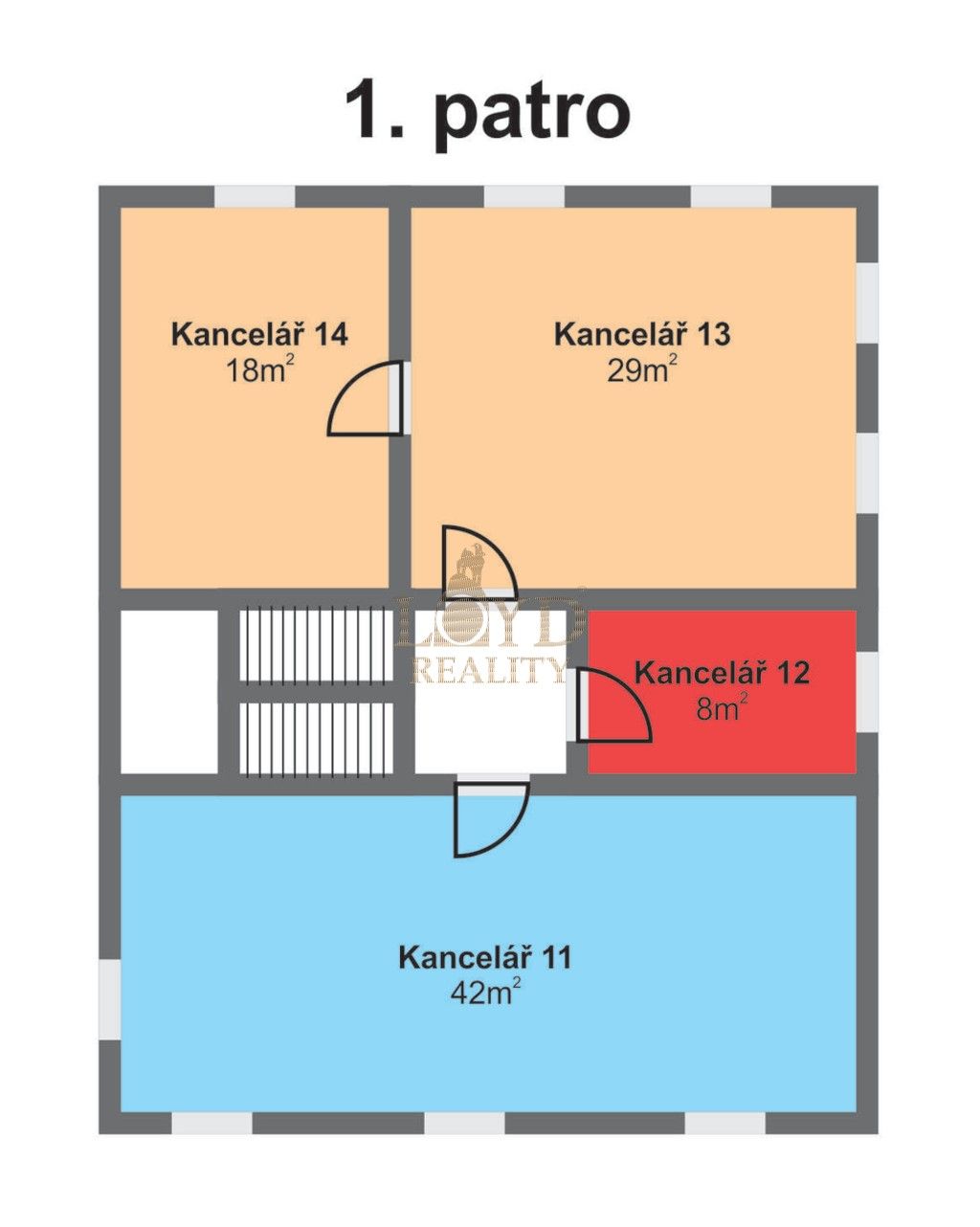 Pronájem kancelář - U Řempa 895, Karlovy Vary Stará Role, 47 m² - 5