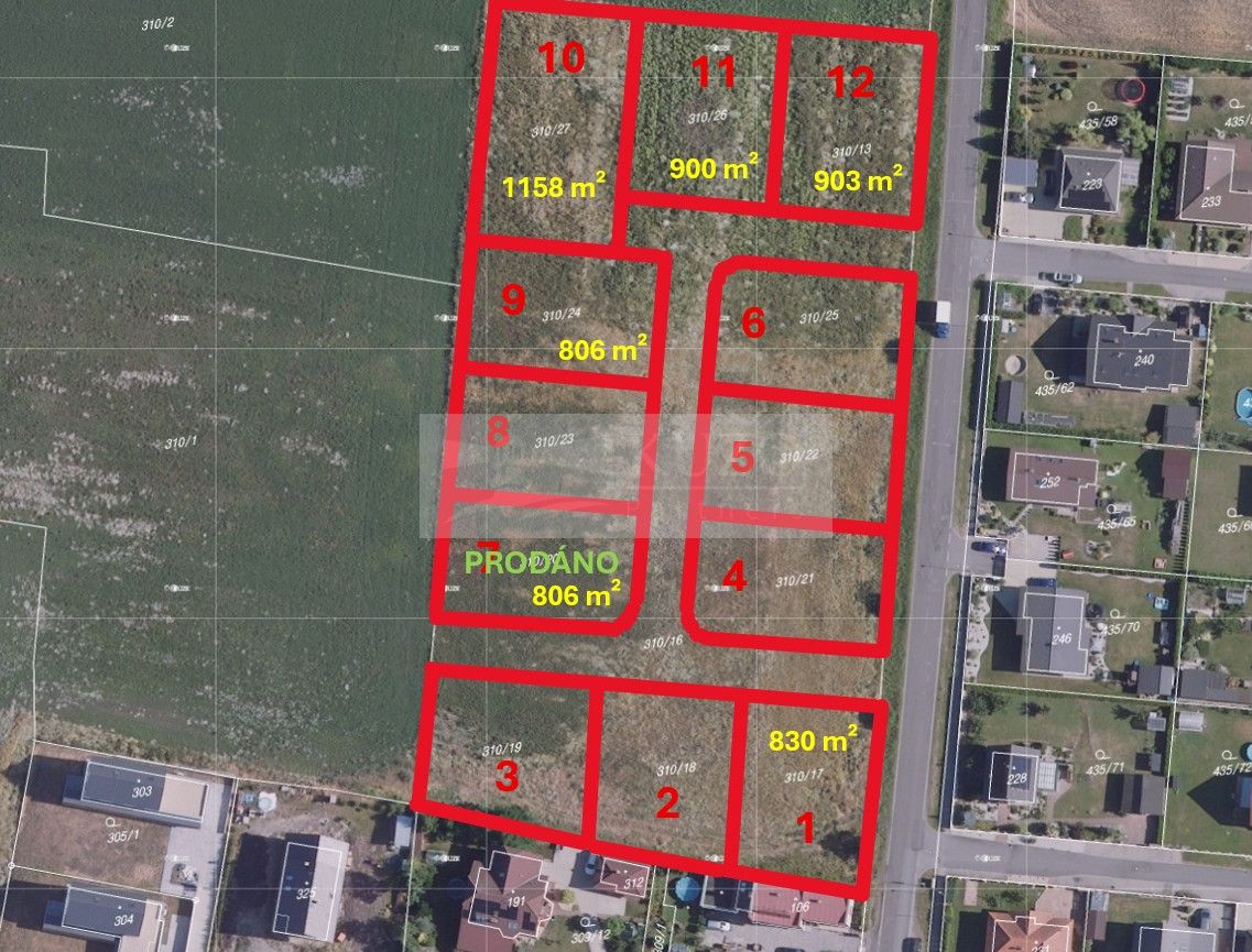 Pozemek pro bydlení, 806 m²